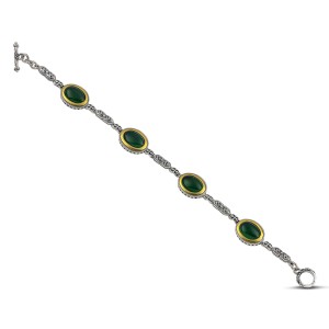 Ασημένιο Βραχιόλι με Μαύρο Όνυχα