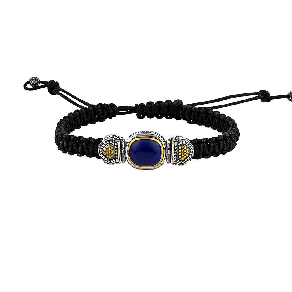 Ασημένιο Βραχιόλι με Λάπις Λαζούλι από τον Dimitrios Exclusive
