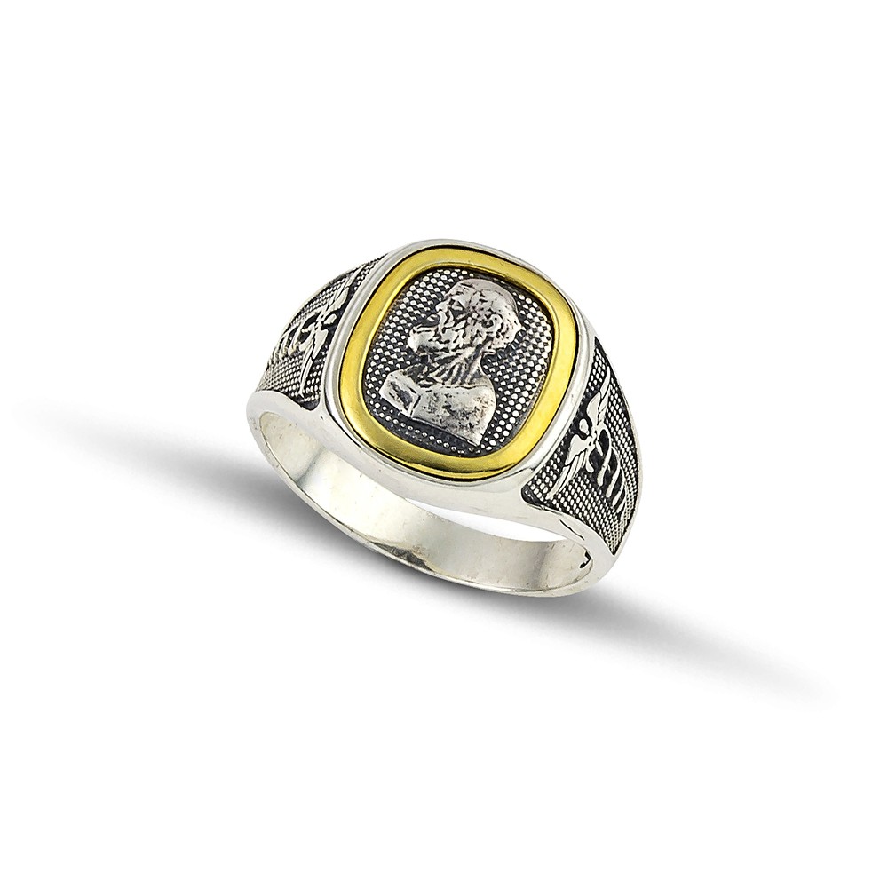 Ασημένιο Δαχτυλίδι με το Σύμβολο του Ιπποκράτη