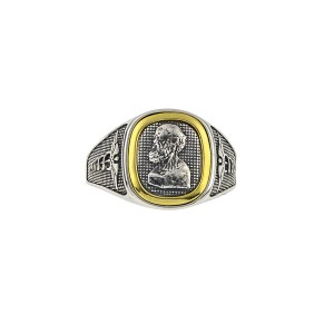 Ασημένιο Δαχτυλίδι με το Σύμβολο του Ιπποκράτη