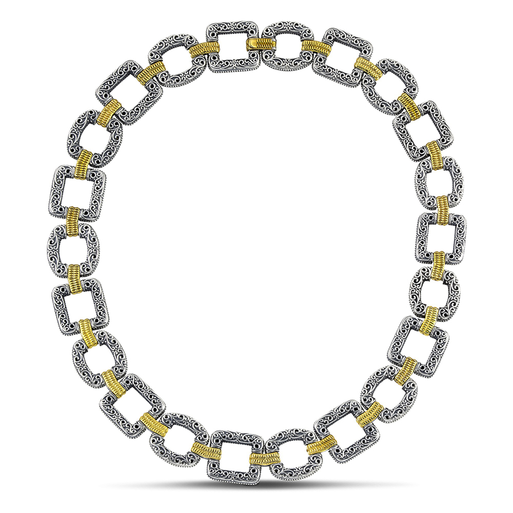 Ασημένιο Κολιέ με Βυζαντινά Μοτίβα από τον Dimitrios Exclusive