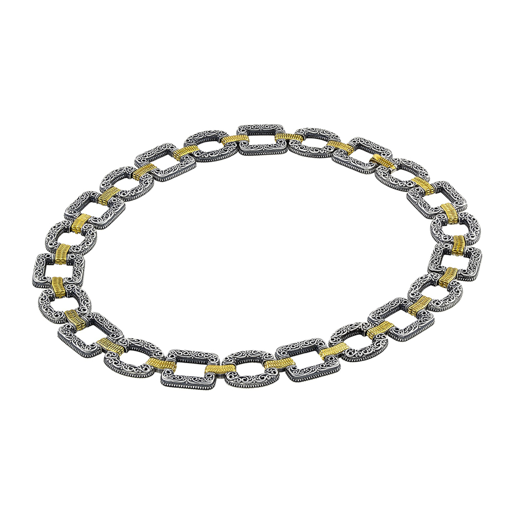 Ασημένιο Κολιέ με Βυζαντινά Μοτίβα από τον Dimitrios Exclusive