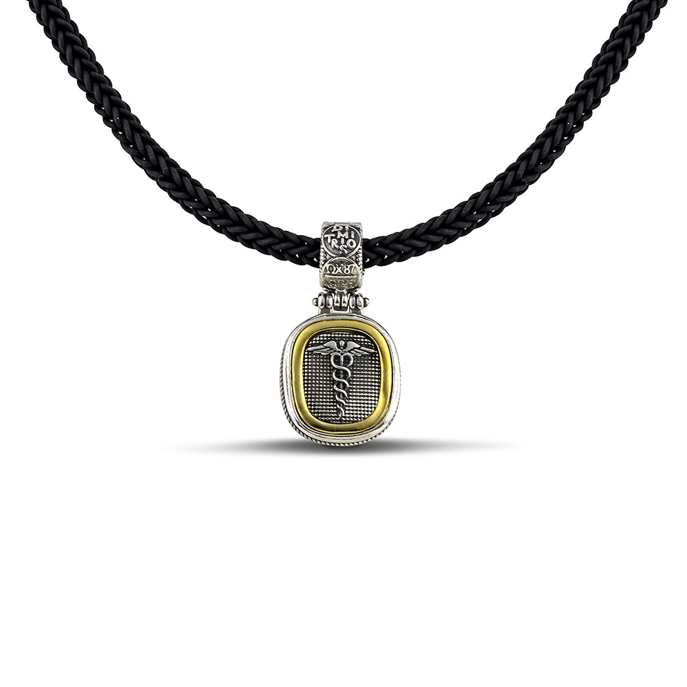 Αντρικό Ασημένιο Μενταγιόν με το Σύμβολο του Ιπποκράτη