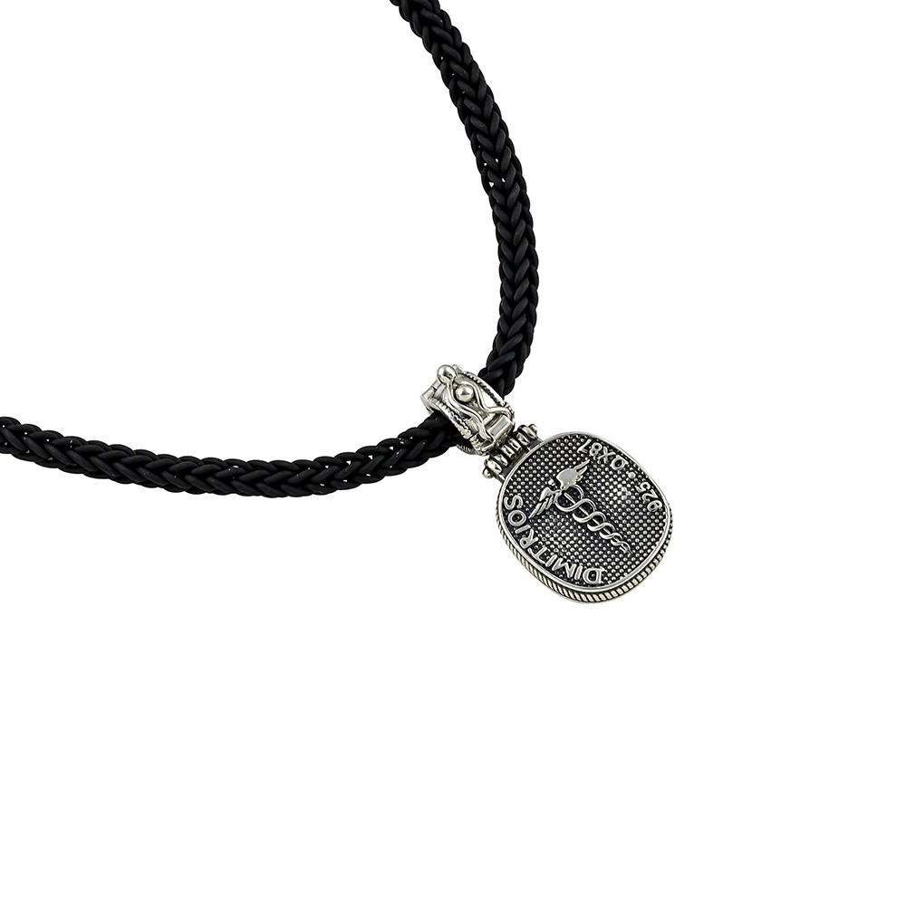 Αντρικό Ασημένιο Μενταγιόν με το Σύμβολο του Ιπποκράτη