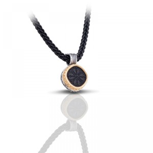 Ασημένιο Μενταγιόν με Ορειχάλκινο Έμβλημα και Επιχρυσωμένο Πλαίσιο από τον Dimitrios Exclusive