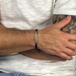 Βραχιόλι με Επιχρυσωμένο Ελληνικό Μοτίβο