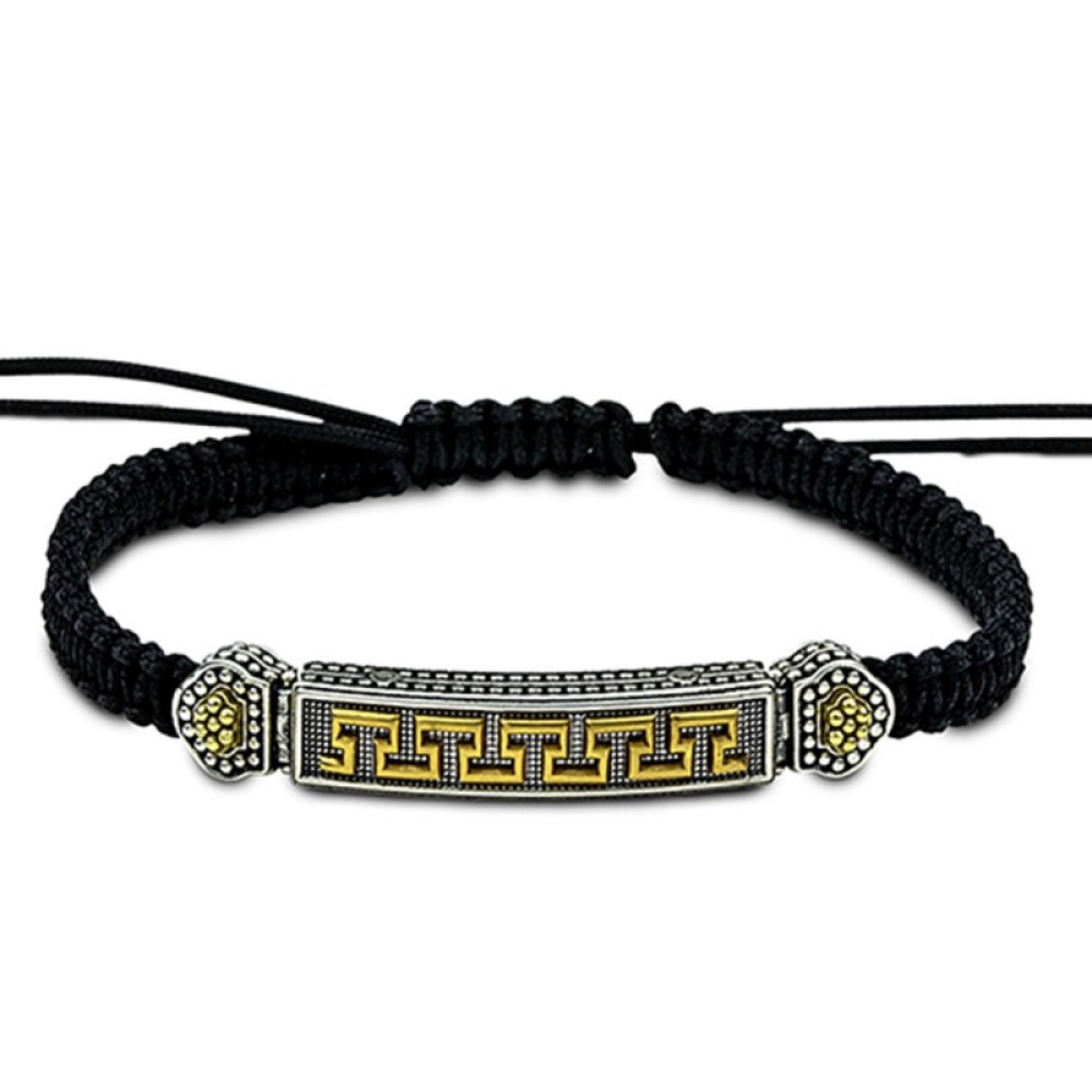 Βραχιόλι με Επιχρυσωμένο Ελληνικό Μοτίβο