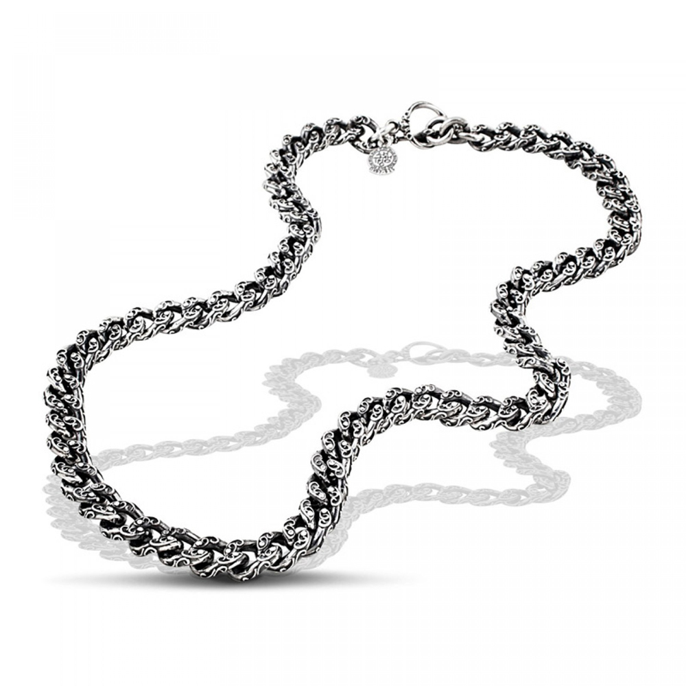 Ασημένιο Κολιέ σε Πλέξη Σχοινιού από τον Dimitrios Exclusive