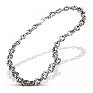 Ασημένιο Κολιέ με Βυζαντινή Πλέξη από τον Dimitrios Exclusive