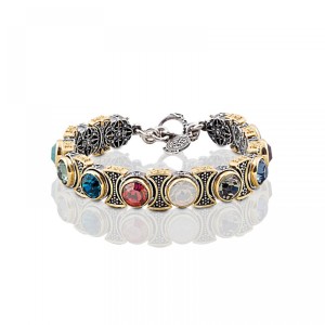 Ασημένιο Βραχιόλι με Πολύχρωμα Swarovski από τον Dimitrios Exclusive