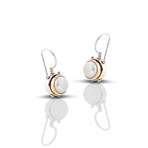 Ασημένια Σκουλαρίκια με Mother of Pearl από τον Dimitrios Exclusive