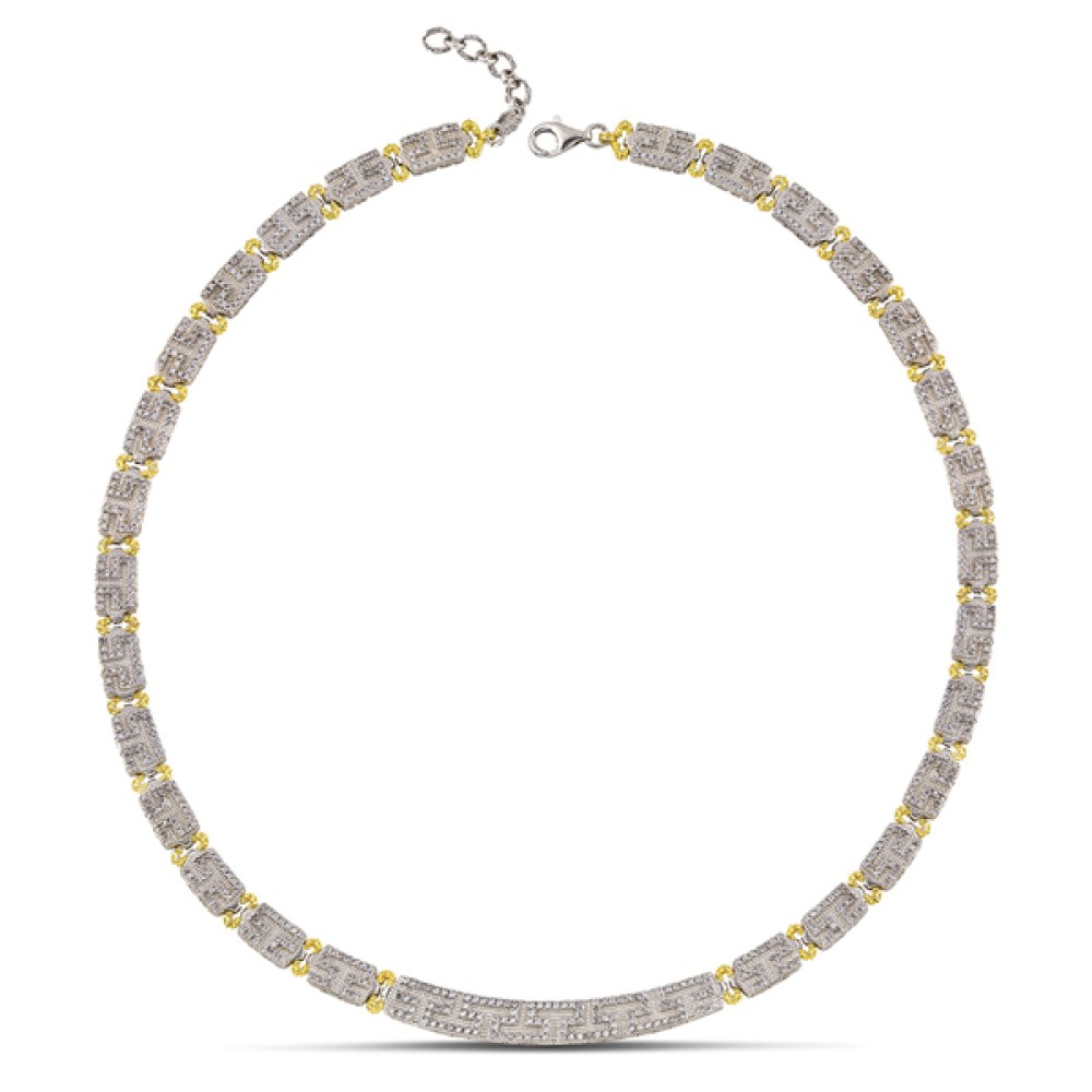 Κομψό Κολιέ από Λευκό Χρυσό 14k με Ζιργκόν από τον Dimitrios Exclusive