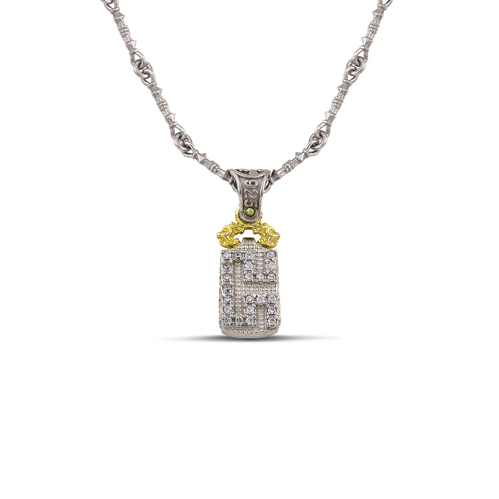 Λαμπερό Μενταγιόν 585 Λευκό Χρυσό με Ζιργκόν από τον Dimitrios Exclusive