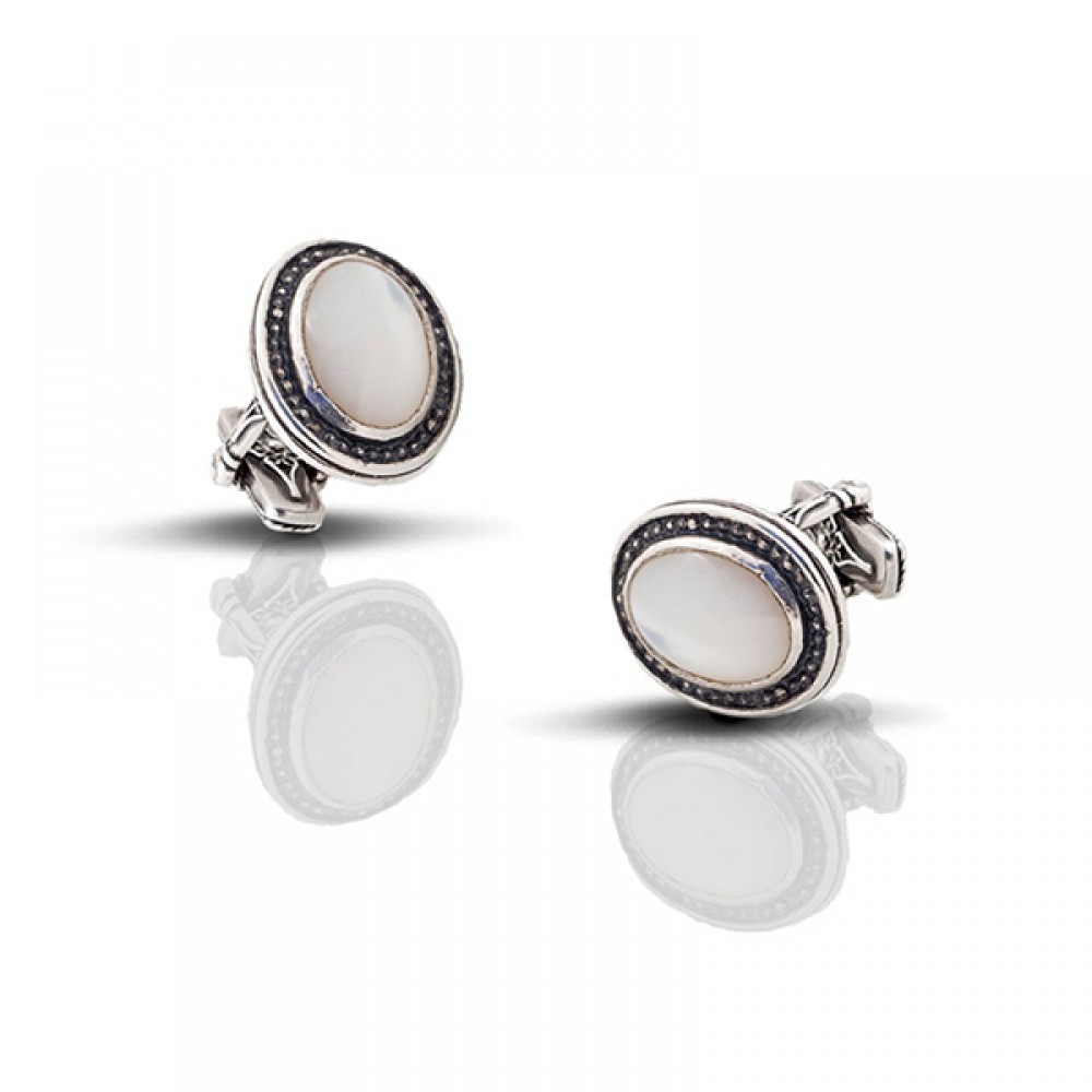 Μανικετόκουμπα με ημιπολύτιμες πέτρες