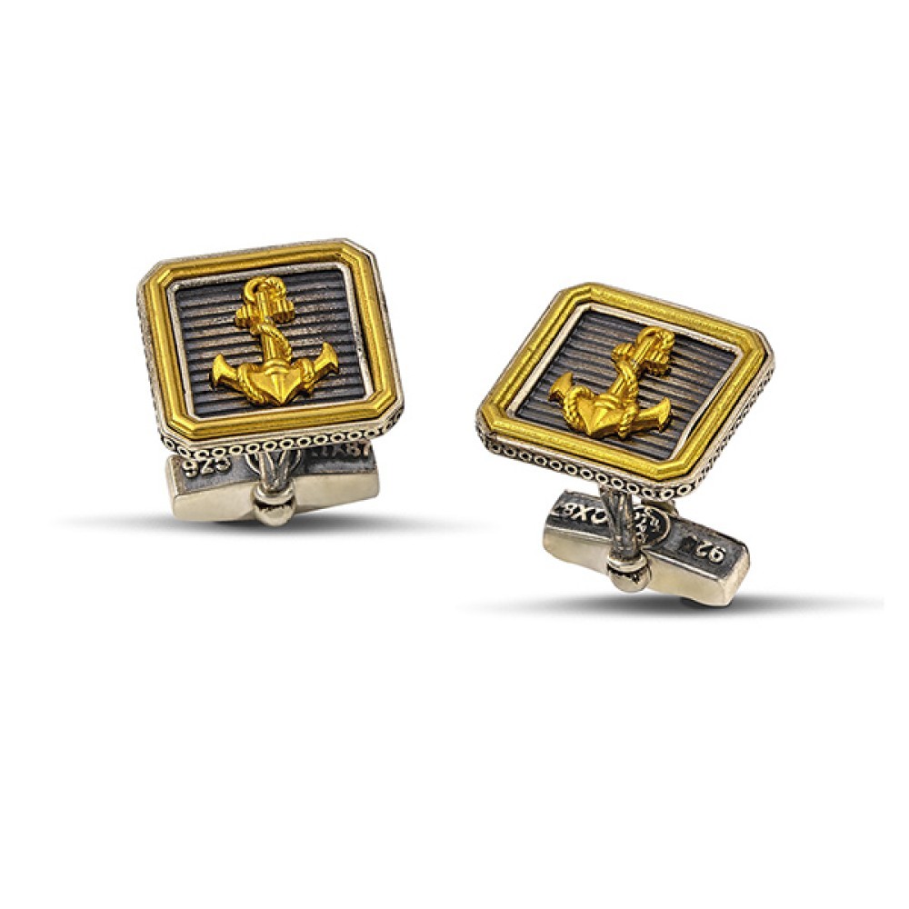 Μανικετόκουμπα Με Σύμβολο Άγκυρας