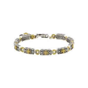 Ασημένιο Βραχιόλι με Επίχρυσους Σταυρούς Μάλτας από τον Dimitrios Exclusive