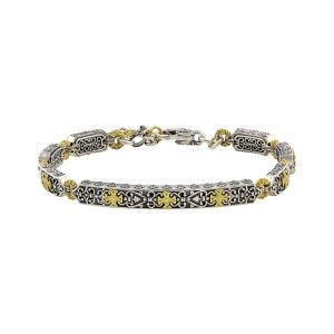 Ασημένιο Βραχιόλι με Επίχρυσους Σταυρούς Μάλτας από τον Dimitrios Exclusive