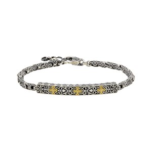 Ασημένιο Βραχιόλι με Επίχρυσους Σταυρούς Μάλτας από τον Dimitrios Exclusive