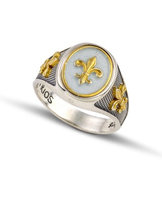  Δαχτυλίδι Fleur-de-Lis από τον Dimitrios Exclusive