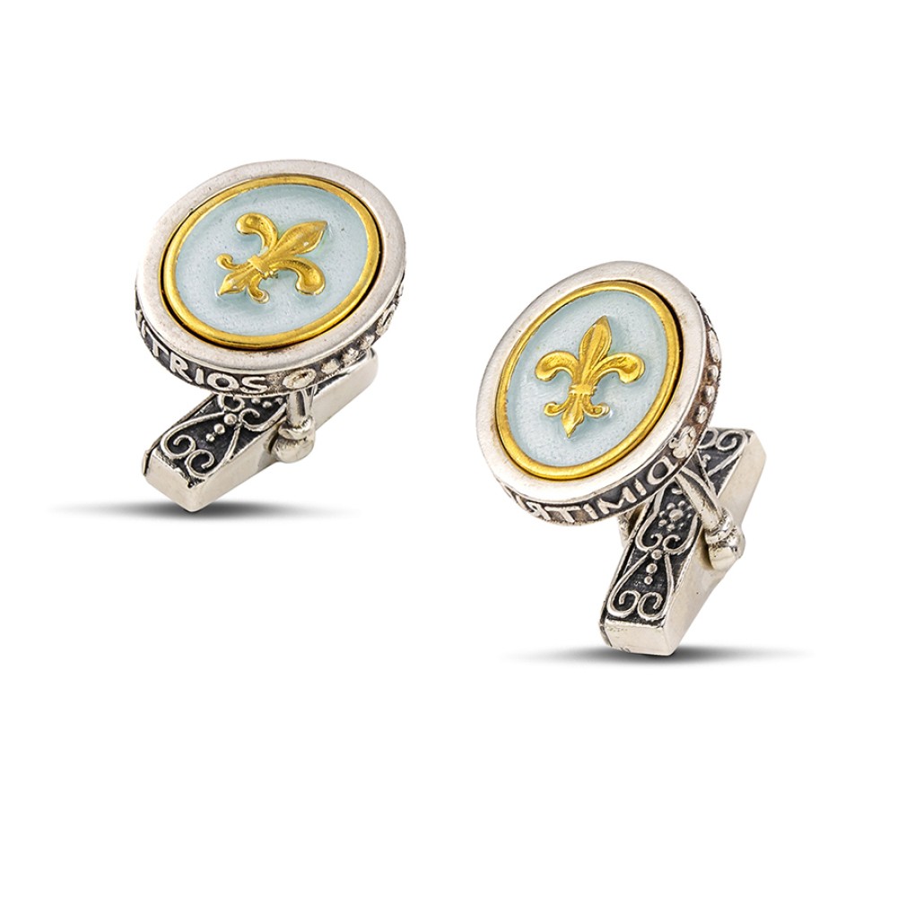 Μανικετόκουμπα Με Σύμβολο Το Λουλούδι Της Λίλιας