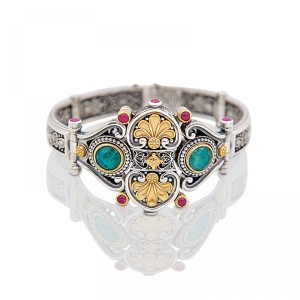 Ασημένιο Βραχιόλι με Ημιπολύτιμες Πέτρες από τον Dimitrios Exclusive