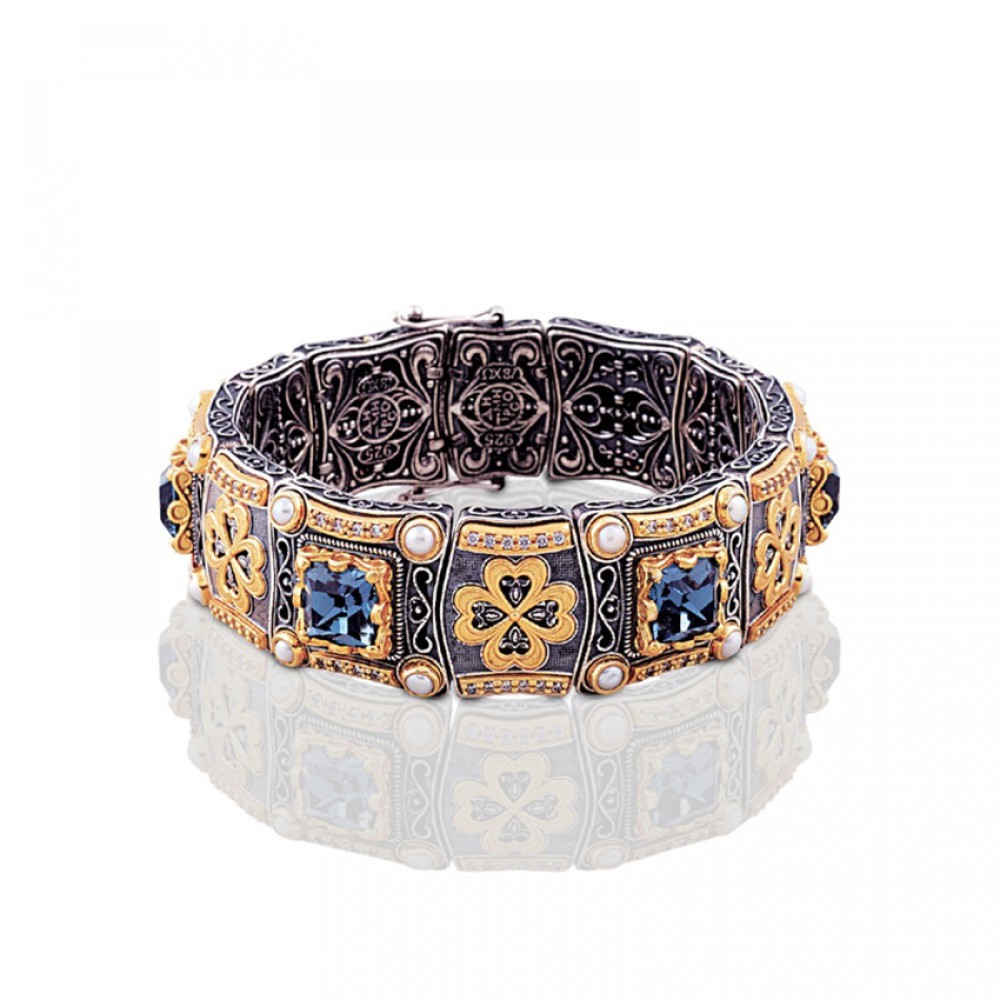 Ασημένιο Βραχιόλι με Κρύσταλλα Swarovski από τον Dimitrios Exclusive