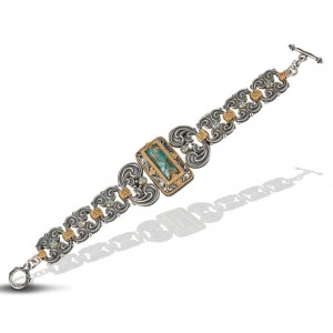 Ασημένιο Βραχιόλι με Λίθο Aquamarine από τον Dimitrios Exclusive