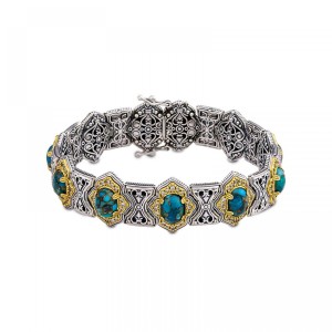 Ασημένιο Βραχιόλι με Ημιπολύτιμους Λίθους από τον Dimitrios Exclusive