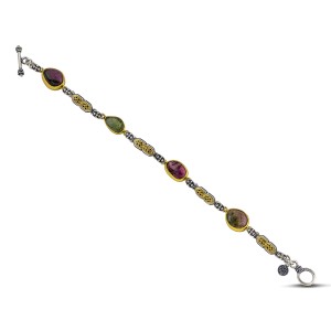 Ασημένιο Βραχιόλι με Ημιπολύτιμους Λίθους από τον Dimitrios Exclusive