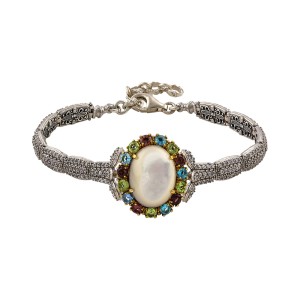 Ασημένιο Βραχιόλι με Ημιπολύτιμους Λίθους από τον Dimitrios Exclusive