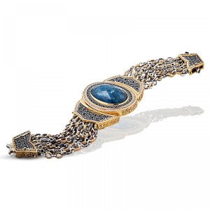 Ασημένιο Βραχιόλι με Ημιπολύτιμο Λίθο από τον Dimitrios Exclusive