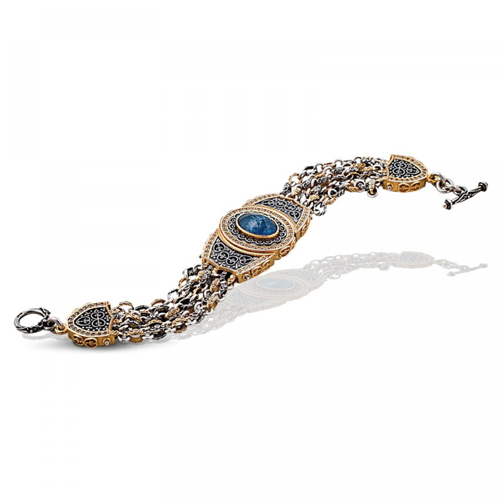 Ασημένιο Βραχιόλι με Ημιπολύτιμο Λίθο από τον Dimitrios Exclusive