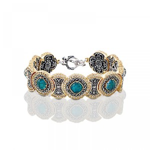 Ασημένιο Βραχιόλι με Ημιπολύτιμους Λίθους από τον Dimitrios Exclusive