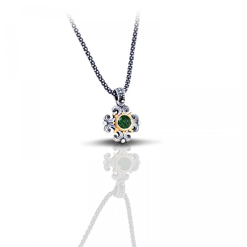 Ασημένιο Μενταγιόν με Ημιπολύτιμη Πέτρα από τον Dimitrios Exclusive