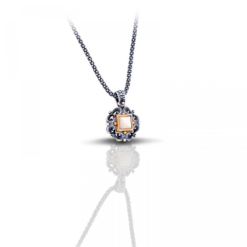 Ασημένιο Μενταγιόν με Mother of Pearl από τον Dimitrios Exclusive