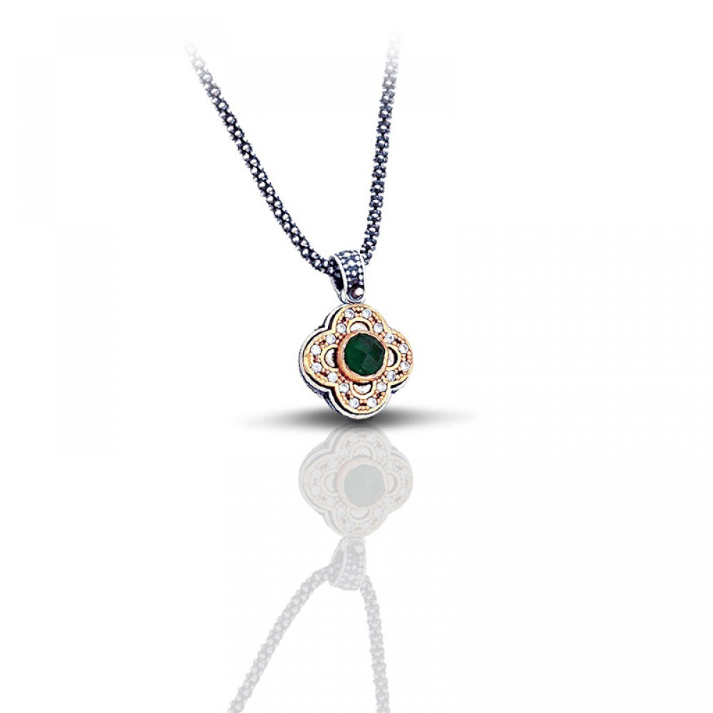 Ασημένιο Μενταγιόν με Ημιπολύτιμη Πέτρα από τον Dimitrios Exclusive