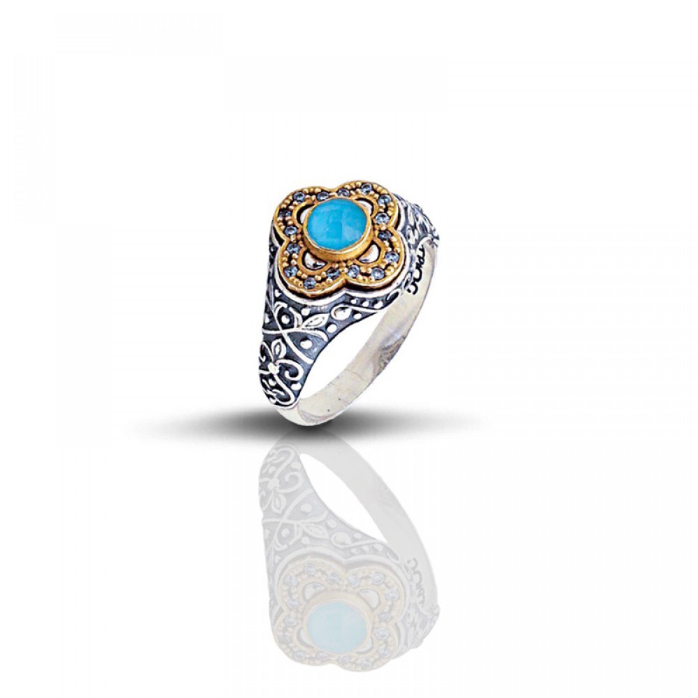 Ασημένιο Δαχτυλίδι με Τυρκουάζ από τον Dimitrios Exclusive