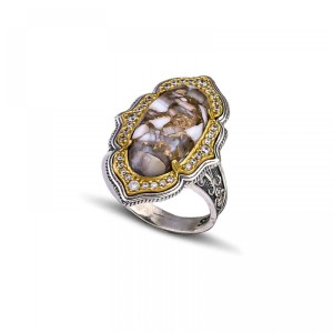 Ασημένιο Δαχτυλίδι με Ημιπολύτιμους Λίθους από τον Dimitrios Exclusive