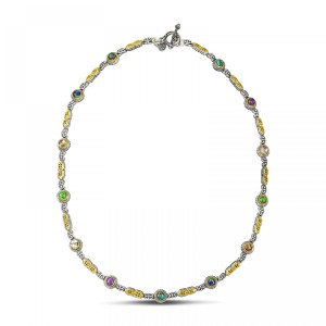 Ασημένιο Κολιέ με Ημιπολύτιμους Λίθους από τον Dimitrios Exclusive