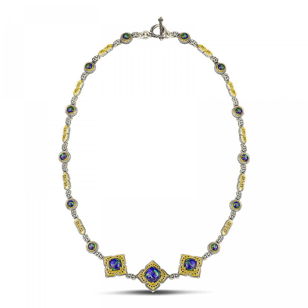 Ασημένιο Κολιέ με Ημιπολύτιμους Λίθους από τον Dimitrios Exclusive
