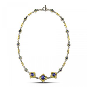Ασημένιο Κολιέ με Ημιπολύτιμους Λίθους από τον Dimitrios Exclusive