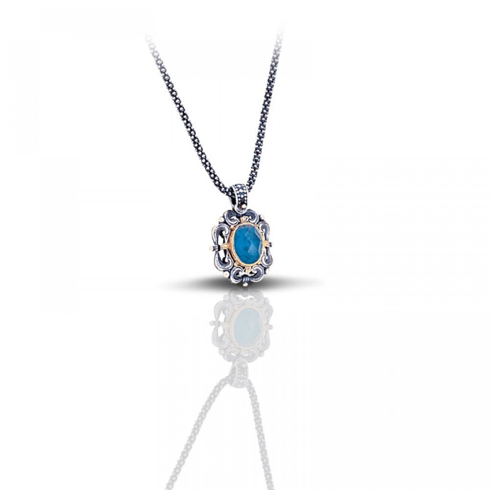 Ασημένιο Μενταγιόν με Ημιπολύτιμη Πέτρα από τον Dimitrios Exclusive