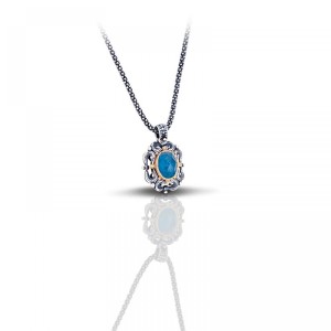 Ασημένιο Μενταγιόν με Ημιπολύτιμη Πέτρα από τον Dimitrios Exclusive