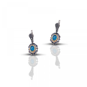 Ασημένια Σκουλαρίκια με Ημιπολύτιμες Πέτρες από τον Dimitrios Exclusive