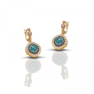 Ασημένια Σκουλαρίκια με Ημιπολύτιμους Λίθους από τον Dimitrios Exclusive