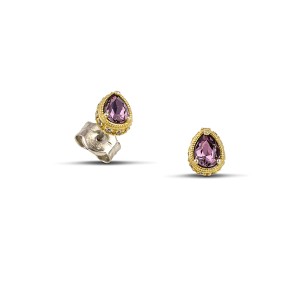Κομψά Σκουλαρίκια 925 Ασημένια με Ροζ Πέτρες Swarovski  από τον Dimitrios Exclusive