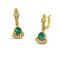 Drop Earrings with  Cat Eye Stone and Zircons by Dimitrios Exclusive