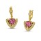 Drop Earrings with Large Triangular Cat Eye Stone and Zircon by Dimitrios Exclusive