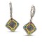 Drop Earrings with Meanders and Semi-Precious Stones by Dimitrios Exclusive