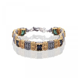 Ασημένιο Βραχιόλι Διπλής Όψης με Κρύσταλλα Swarovski από τον Dimitrios Exclusive